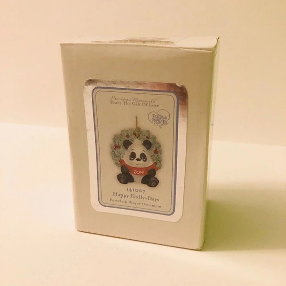 2014 Precious Moments Happy Holly  Days Panda Christmas Ornament - Picture 11 of 16